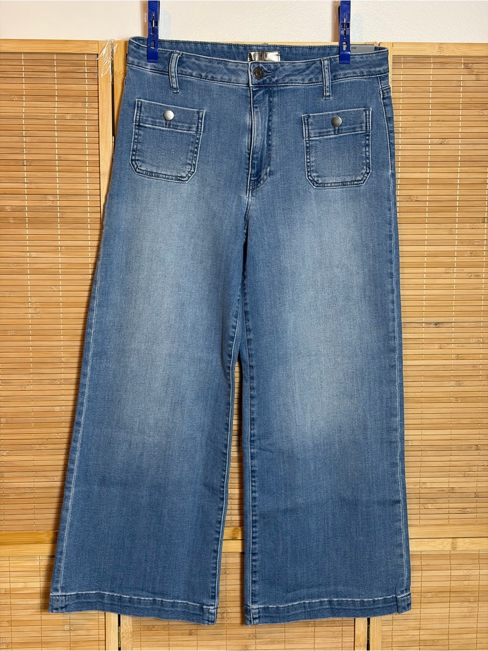 Kut High Rise Wide Leg Ankle Jeans Sz 10-12 Academia Read